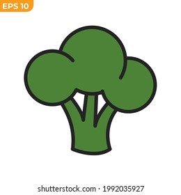 broccoli icon symbol template for graphic and web design collection logo vector illustration