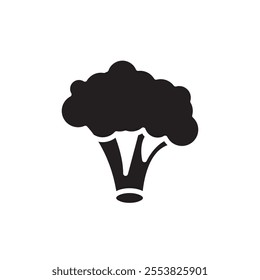 Broccoli icon Thin line flat illustration