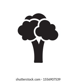 Broccoli icon in trendy flat style design. Vector graphic illustration. Suitable for website design, logo, app, and ui. EPS 10.