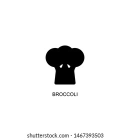 broccoli icon vector black design