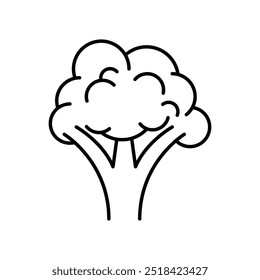 broccoli icon vector design line style