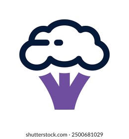 broccoli icon. vector dual tone icon for your website, mobile, presentation, and logo design.
