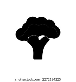 Broccoli icon vector, filled flat sign, solid pictogram isolated on white backround, logo illustration. Broccoli icon cartoon. Vegetable icon, silhouette style. Food icon.