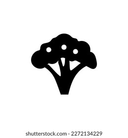 Broccoli icon vector, filled flat sign, solid pictogram isolated on white backround, logo illustration. Broccoli icon cartoon. Vegetable icon, silhouette style. Food icon.