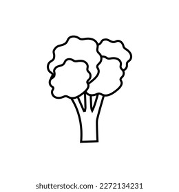 Broccoli icon vector, filled flat sign, solid pictogram isolated on white backround, logo illustration. Broccoli icon cartoon. Vegetable icon, silhouette style. Food icon.