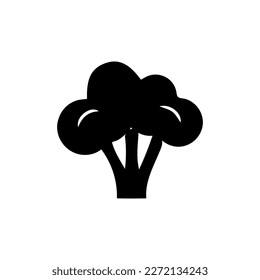 Broccoli icon vector, filled flat sign, solid pictogram isolated on white backround, logo illustration. Broccoli icon cartoon. Vegetable icon, silhouette style. Food icon.