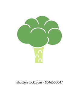 Broccoli icon. Vector illustration.