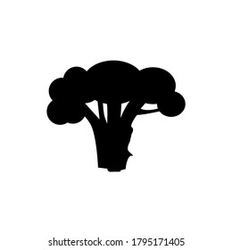broccoli icon vector illustration glyph style design. isolated on white background.