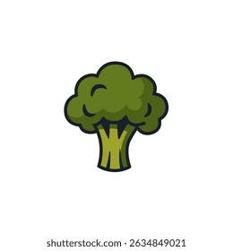 Ilustração do vetor de ícone de brócolis. Símbolo de Superalimento Saudável para Marca Orgânica, Nutrição e Designs Veganos