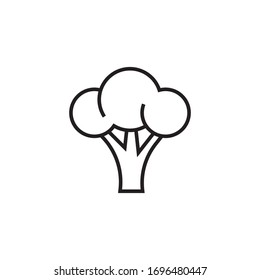 broccoli icon vector illustration outline style design. isolated on white background