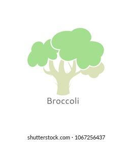 Broccoli icon vector. Isolated cauliflower vegetable linear style for menu, label, logo. Simple vegetarian food sign.