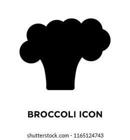 Broccoli icon vector isolated on white background, Broccoli transparent sign , dark pictogram