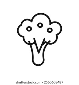 broccoli icon vector line logo art