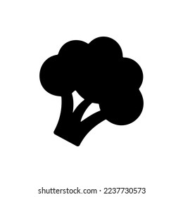 Símbolo de icono de brócoli o símbolo de nutrición aislado en fondo blanco. Ilustración aislada del vector de brócoli. El mejor ícono de brócoli para aplicaciones móviles y sitios web. Icono de nutrición.