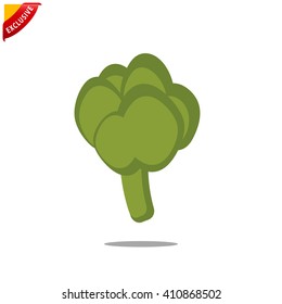 broccoli icon, vector broccoli sign, isolated broccoli art