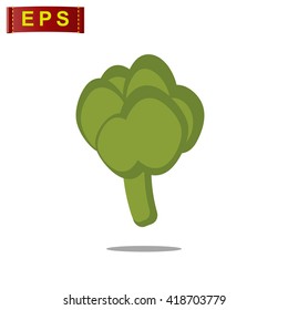 broccoli icon, vector broccoli sign, isolated broccoli art