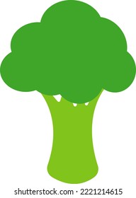 Icono de brócoli, vector de hierba verde vegetal