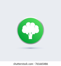 Broccoli icon. vegetable sign
