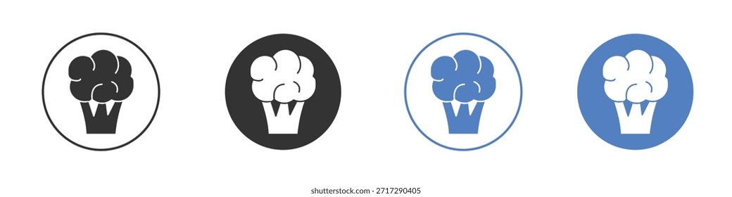 Icono de brócoli para el Diseño web. pixel Iconos planos perfectos