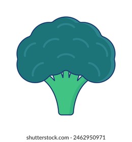 Broccoli Illustration Flat Design Style