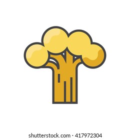 Broccoli Illustration - Flat Icon