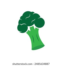 Broccoli illustration icon flat design