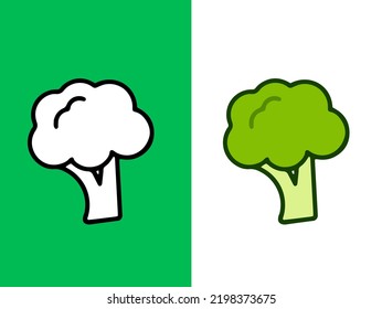 Broccoli image, hand drawn, Sweet cartoon vector broccoli image in illustration for kids, white background, education, watercolor, collection book and flat use print web design, poster, logo, cover