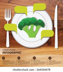 broccoli , infographics. vegetables vector illustration 