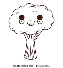 Broccoli kawaii cartoon