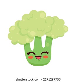 broccoli kawaii vegetable comic character