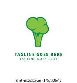 broccoli leaves logo vector. broccoli leaves symbol icon. 