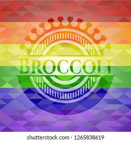 Broccoli lgbt colors emblem 