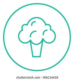 Broccoli line icon.