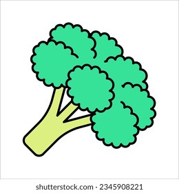 Broccoli line icon, outline vector sign, linear pictogram vector illustration on white background