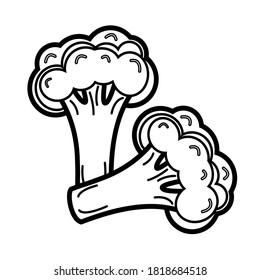Broccoli line icon. Vector isolated illustration on white background