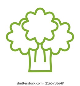 Broccoli Line Icon, Vector. Broccoli Outline Sign