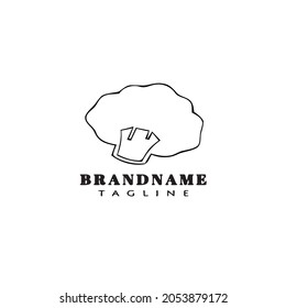 broccoli logo cartoon icon design template black modern isolated vector