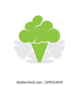 Broccoli Logo Design, Green Vegetable Vector, Broccoli Wallpaper, Vegetable Supermarket Illustration Garden Product Brand