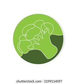 Broccoli Logo-Design, grüner pflanzlicher Vektorgrafik, Broccoli-Tapete, Illustration des pflanzlichen Supermarkts Garden Produktmarke