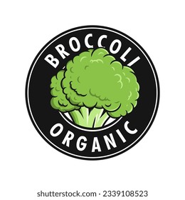 diseño del logo de broccoli sobre fondo blanco