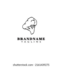 broccoli logo icon design template black modern isolated vector illustration