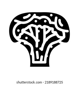 broccoli muffins glyph icon vector. broccoli muffins sign. isolated symbol illustration
