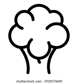 Icono de nutrición de brócoli. Esquema del icono del vector de nutrición brocoli para el diseño web aislado en fondo blanco