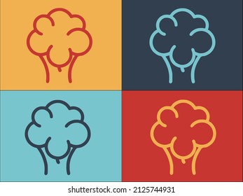 Broccoli Nutrition Logo Template, Simple Flat Icon of healthy,nutrition,diet