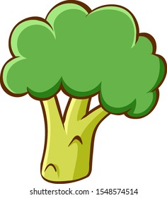 Broccoli auf weißem Hintergrund, Vektorgrafik