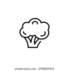 Broccoli outline icon. Line icon