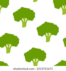 padrão de brócolis Plano de fundo. plano de fundo de brócolis de ilustração. padrão sem costura brócolis. brócolis plano de fundo de ilustração.