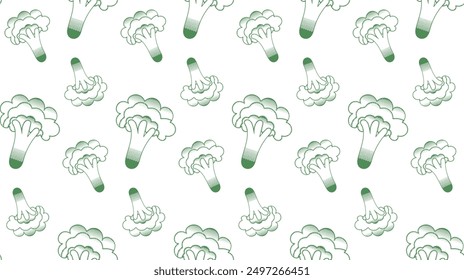 broccoli pattern green vector design isolated background