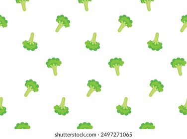 broccoli pattern vector flat design isolated background