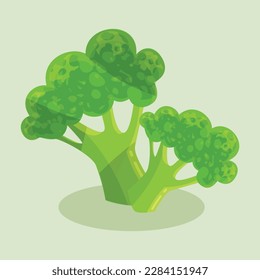 broccoli plant design over white